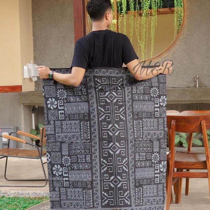 ASLI Sarung BHS Grey Classic Motif Kombina / sarung bhs sutra full Batik Kain Mewah Muslim Nyaman