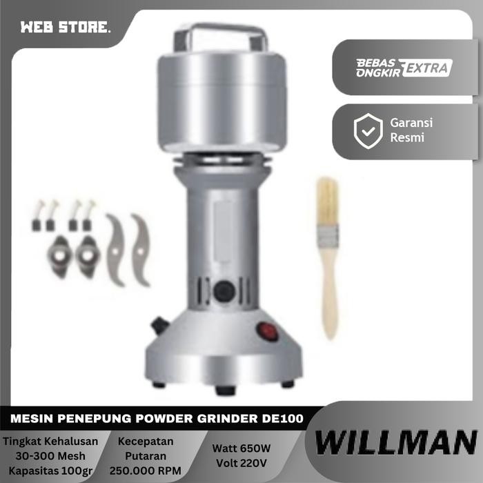 Willman Mesin Miller Bumbu Kering Rempah Powder Grinder Blender Kopi Grinder De 100G