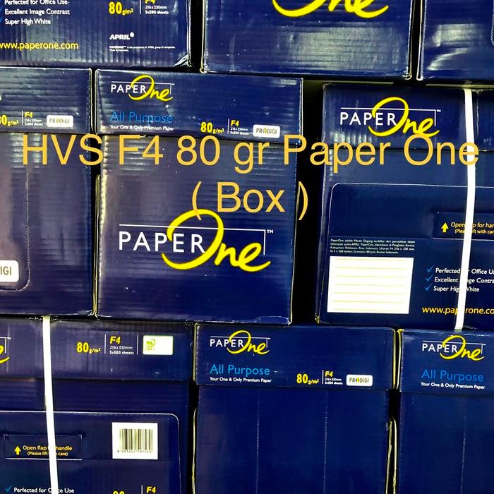 

Hvs Putih F4 80 Gr , Paper One ( Box )
