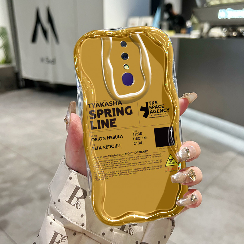 Casing Hp Untuk OPPO F11 A9 2019 A9x Case Casing Kepala kartun kode batang pole Kasing HP Kesing Sil