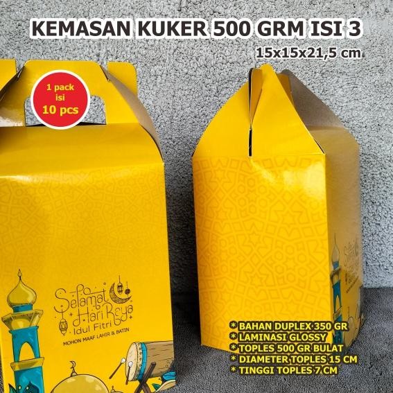 Box Toples 250gr isi 3 Kue Kering Selamat Hari Raya Idul Fitri Mubarak