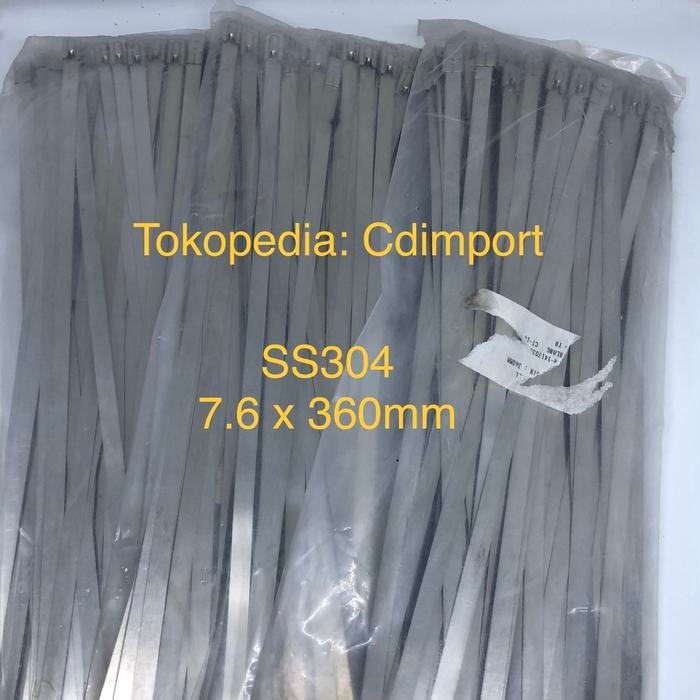 

Stainless Cable Ties - Kabel Tis Stainless Ss304 7.9 X 360 Mm - 100Pcs