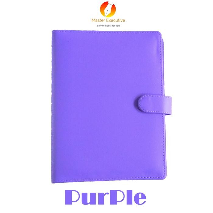 

Onix Purple / Ungu Binder Kulit Kancing Exclusive 20 Ring A5 Campus