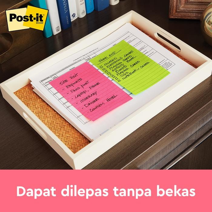 

3M Post-it Original Color Notes, Menempel berulah kali pada kertas