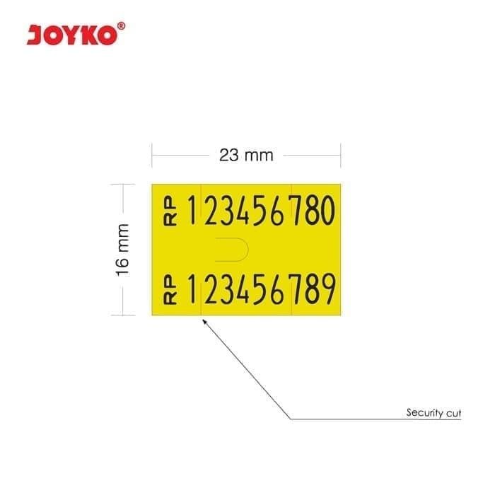

LABEL JOYKO 2 BARIS KUNING LB-P2CY