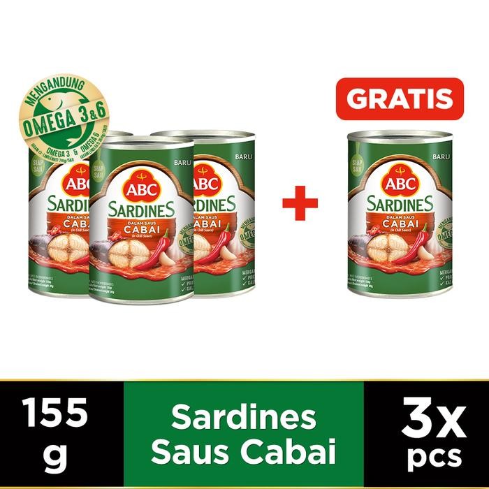 

Pilihan- Abc Sarden Saus Cabai 155 G - Buy 3 Get 1 Pcs Free