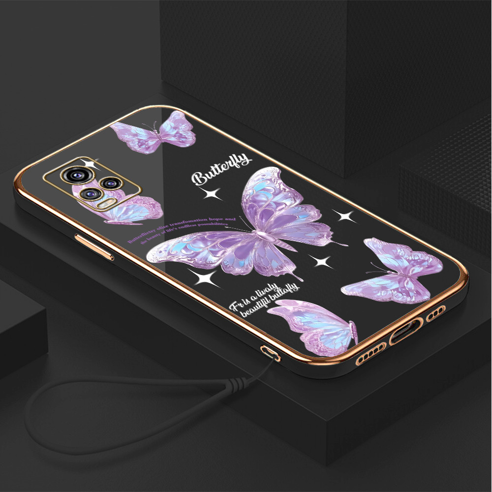 Casing Hp Untuk VIVO V20 2021 Lokal Stock Lanyard Gratis Phone Case Softcase Kesing Cassing Sofcase 