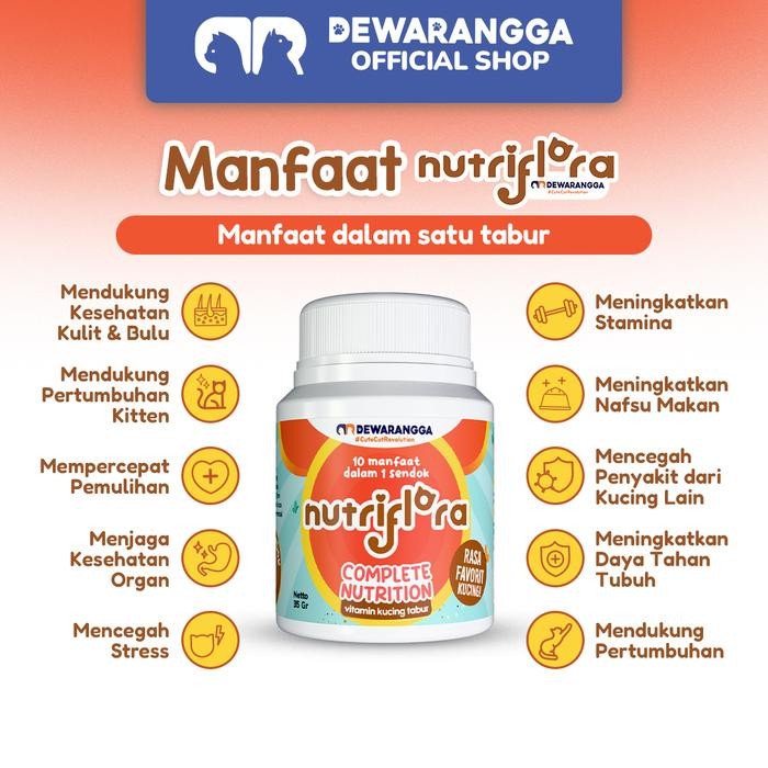 Pilihan- Dewarangga Vitamin Kucing Nutriflora Complete Nutrition, Imunitas Kucing Penggemuk