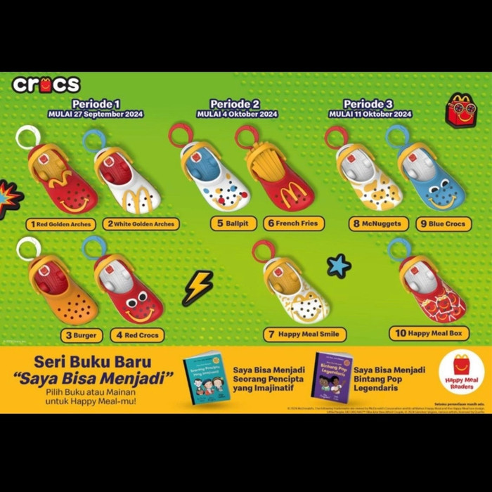 Pilihan- Happy Meal Mcd Mcdonalds Crocs