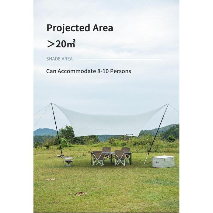 FLYSHEET HEXAGONAL VINYL NATUREHIKE NH20TM087 SHELTER TENDA CAMPING