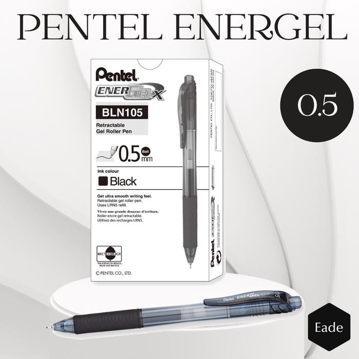 

New Pulpen / Ballpoint Pentel Energel 0.5 BLN 105 - Hitam / Biru / Merah