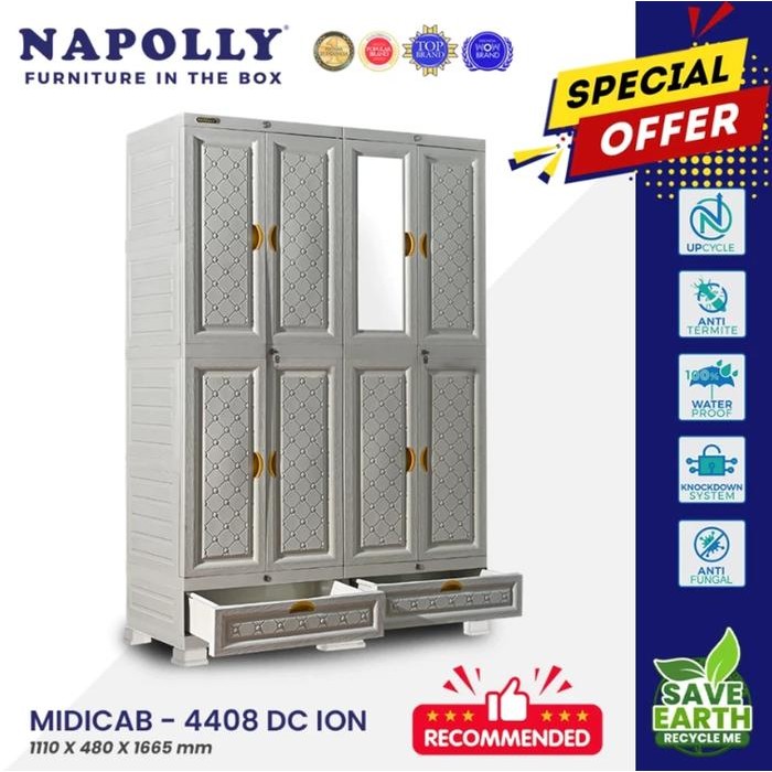 KDM- Napolly Lemari Pakaian Plastik Jumbo / Kabinet Baju / MIDICAB