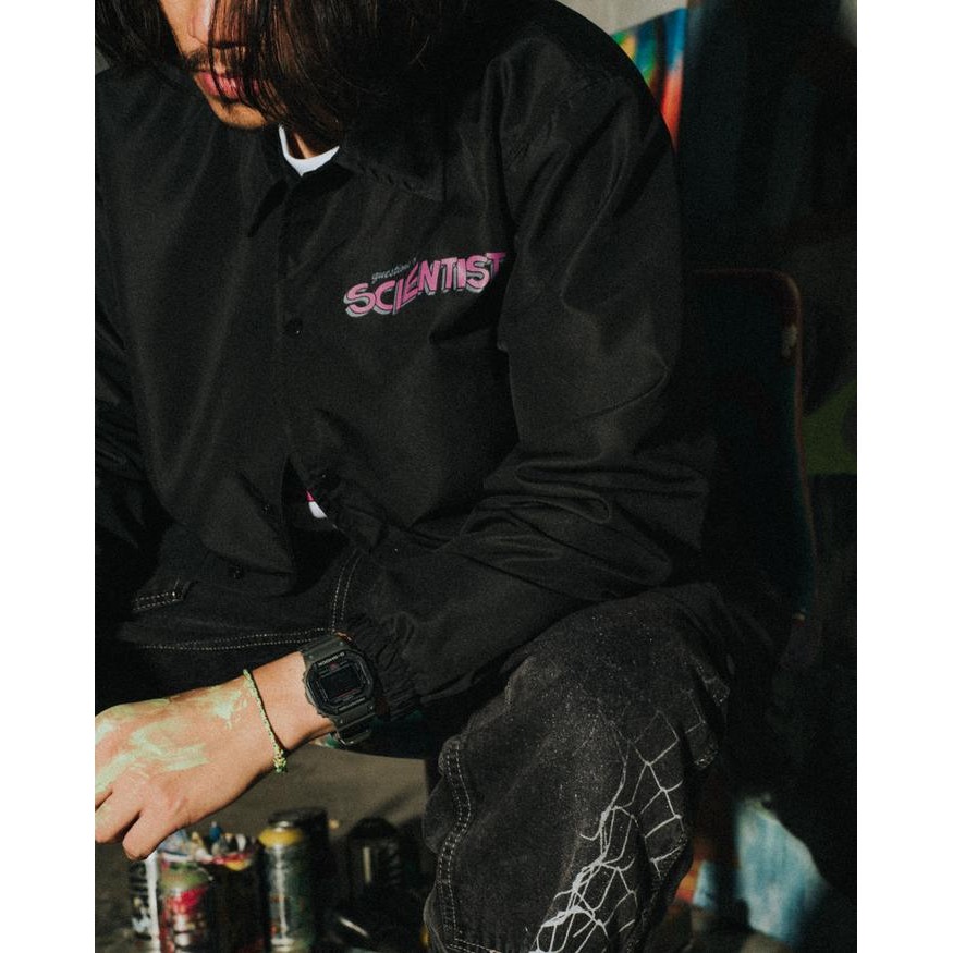 Vish The Scientist Coach Jacket - Jaket Hitam Vish by Nevertoolavish