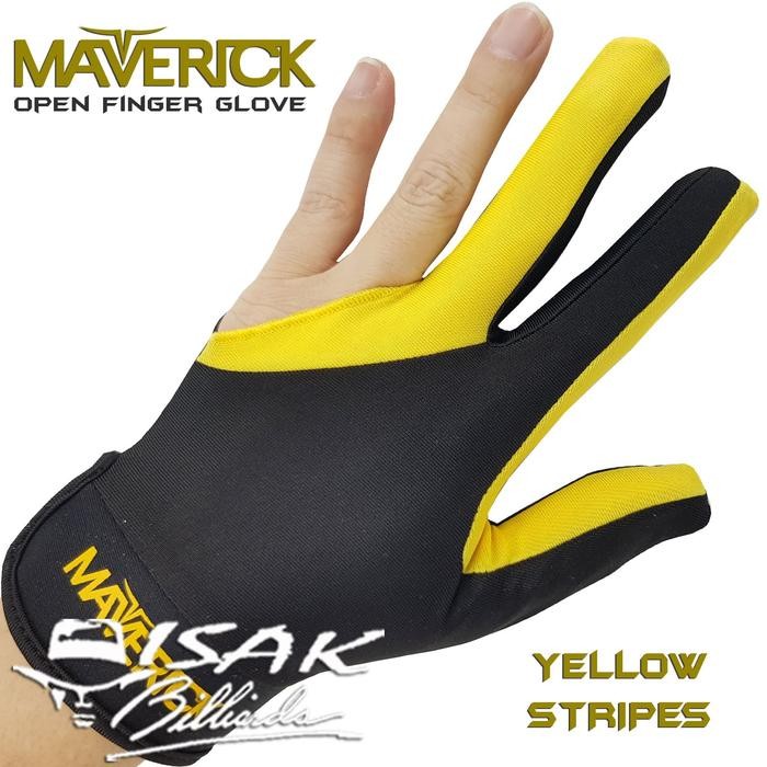 Pilihan- Maverick Glove - Yellow Stripe Gloves Sarung Tangan Billyard Billiard