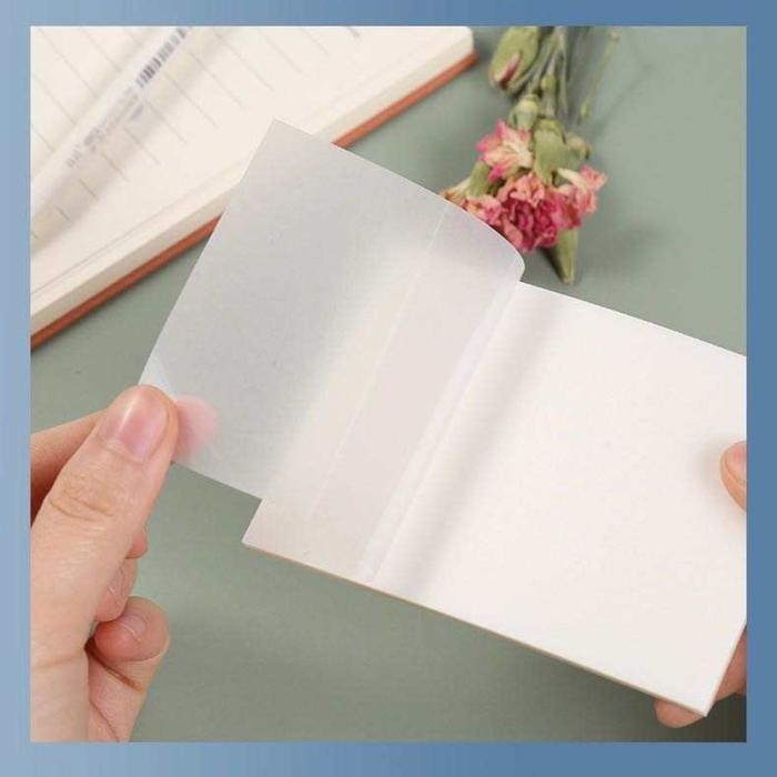 

New KYUKA Sticky Notes Transparan 50 lembar Tahan Air Untuk Kantor sekolah Transparent sticky notes