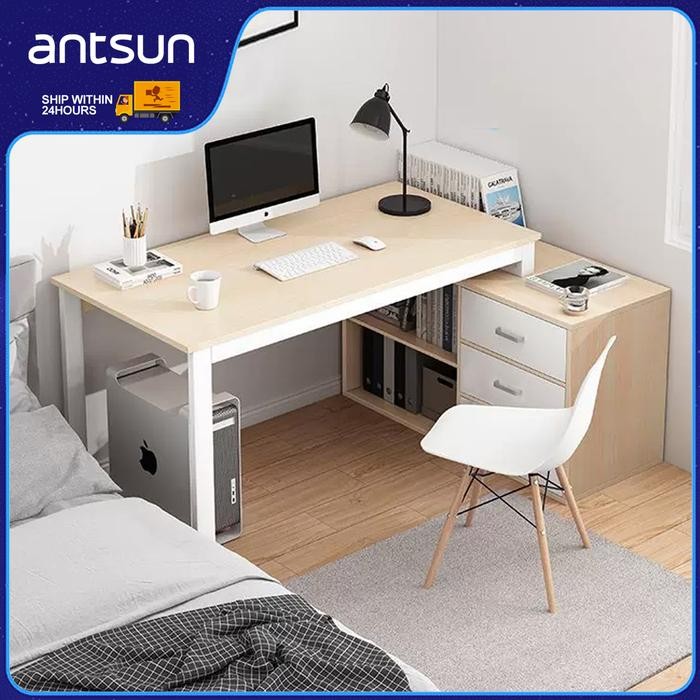 Meja Kerja Sudut Meja Belajar Kantor Tipe L Minimalis Modern