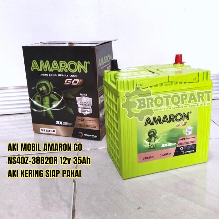 Aki Kering Mobil Toyota Avanza, Rush, Agya AMARON GO NS40Z 35Ah