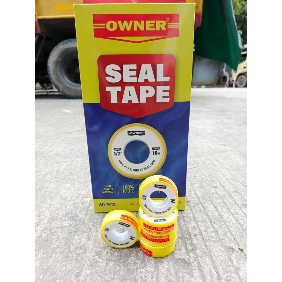 

OWNER SATU KOTAK / 60 Pcs Sealtape OWNER isolasi Lakban Ketan Pipa Air OWNER