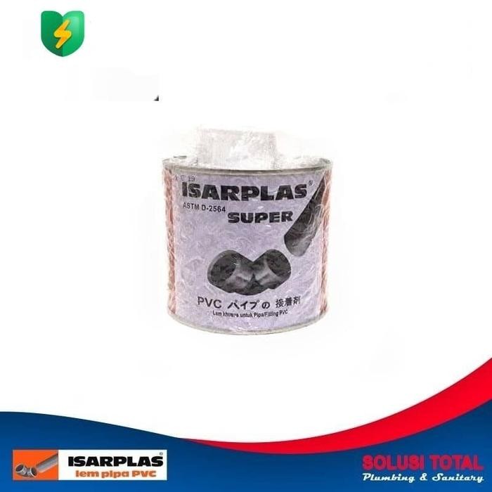 

Lem Isarplas Pipa PVC Pralon Kaleng Kuas Ecer 400g / 400 gram Perekat
