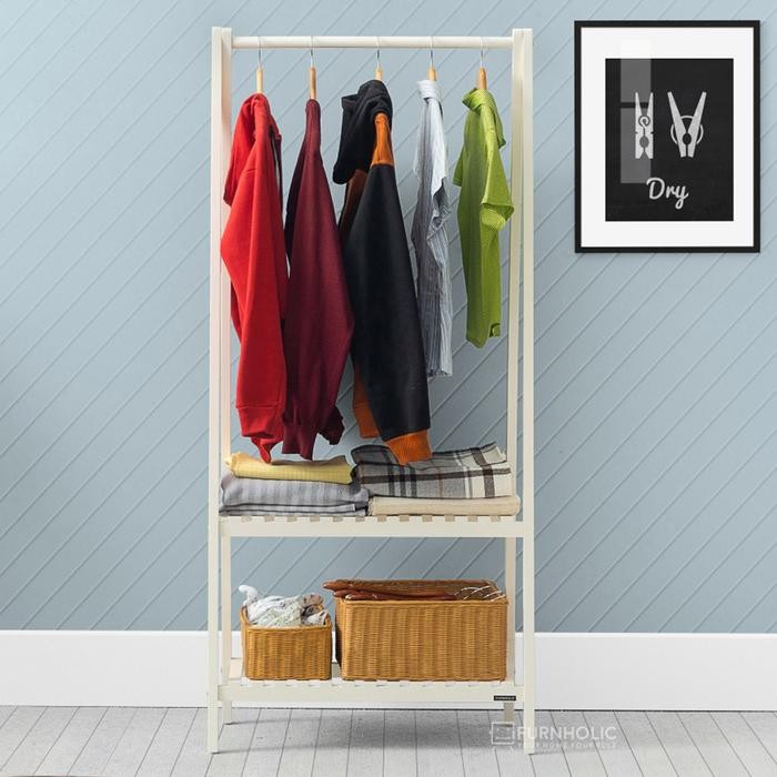 Pilihan- Ifurnholic Hangerholic Ii Rak Tempat Gantungan Baju Rak Gantung Pakaian Kayu Furniture