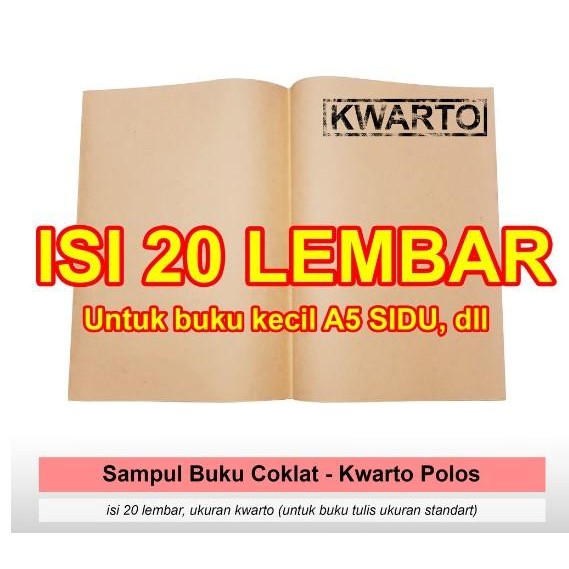 

New SAMPUL BUKU COKLAT / SAMPUL PLASTIK LEM UKURAN KWARTO SIDU / BOXY BIG BOSS