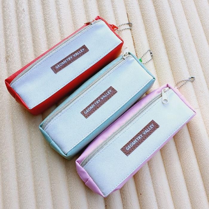 

OJ 6 PCS TEMPAT PENSIL 2 RSLETING Stationery Sekolah kanvas 23cm