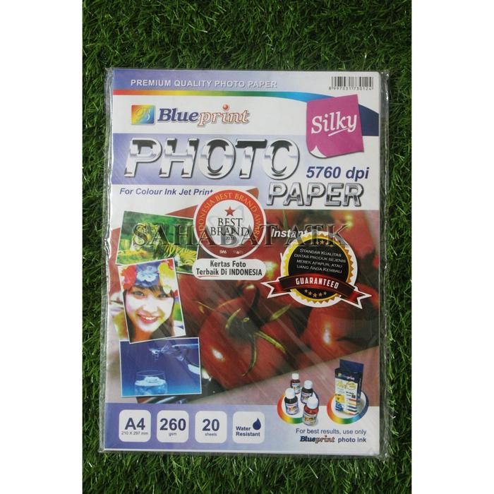 

BLUEPRINT PHOTO PAPER SILKY A4 260 GSM / KERTAS FOTO MURAH