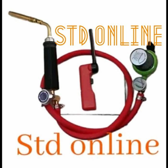 Ready STD ONLINE Stang Las Blow Torch Gas LPG Set Alat Las Portable Solder BBG Paket Lengkap dengan