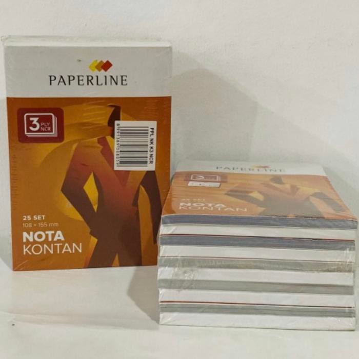 

BUKU NOTA KONTAN PAPERLINE 3-PLY KECIL / 1 PACK 10 BUKU ISI 25 SET