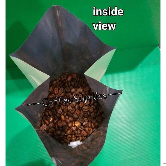 Grosir 100Pcs Gusset Non Zipper L Kemasan Kopi 1Kg Valve Non Valve Coffee Packaging 1Kg 1000G