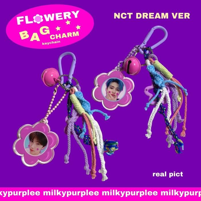 FLOWERY Nct Dream BAGCHARM KEYCHAIN HANDFAN