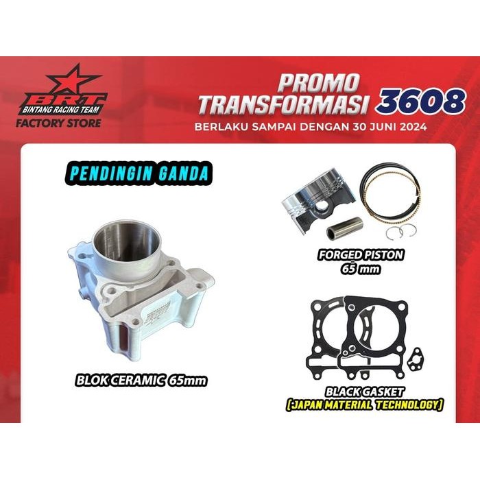 BLOK BORE UP BRT 63 CERAMIC PCX ADV VARIO 160 TERMURAH