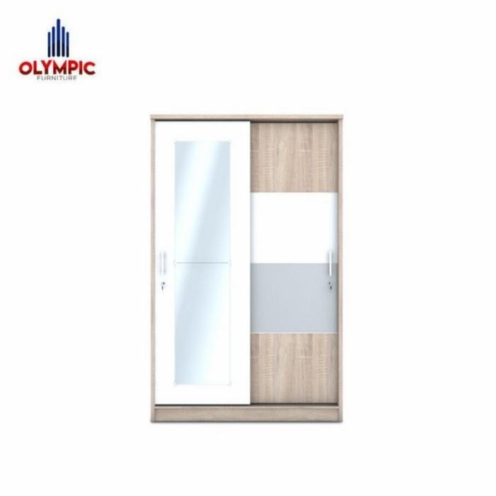 lemari baju sliding kaca lemari pakaian sliding 2pintu olympic