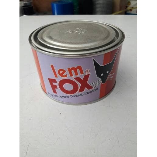 Lem FOX 1/2 kg. Lem kuning. Lem karet. busa. kayu. HPL. karpet