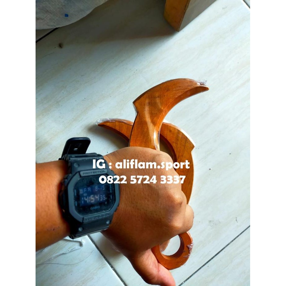 PJS Karambit Latihan Kayu Kerambit Latihan Beladiri Silat Tumpul FULL KAYU