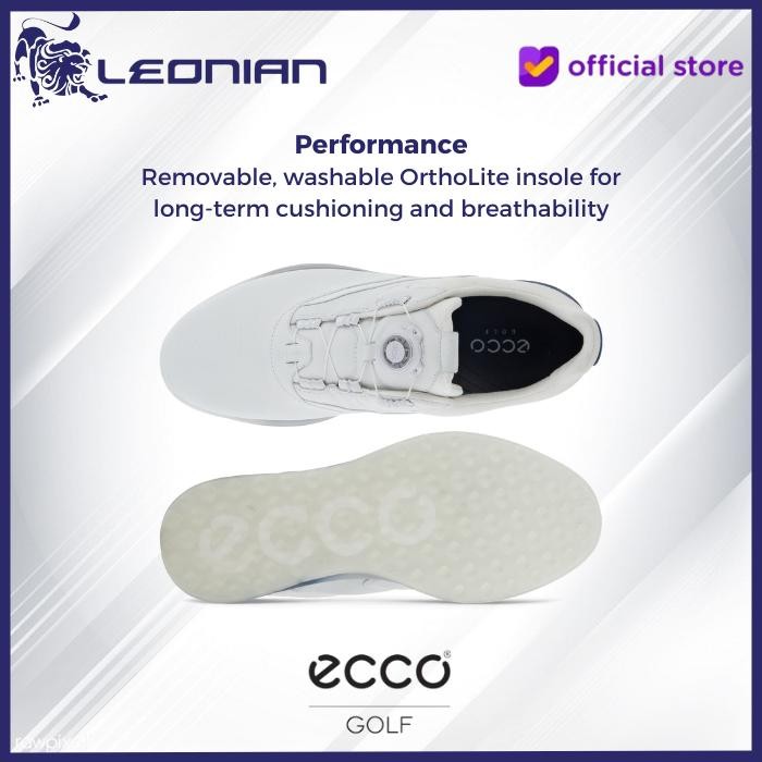 Sepatu Golf Ecco Men'S Golf S-Three Boa White/Blue Depths/Bright White - Sepatu Golf Pria Best