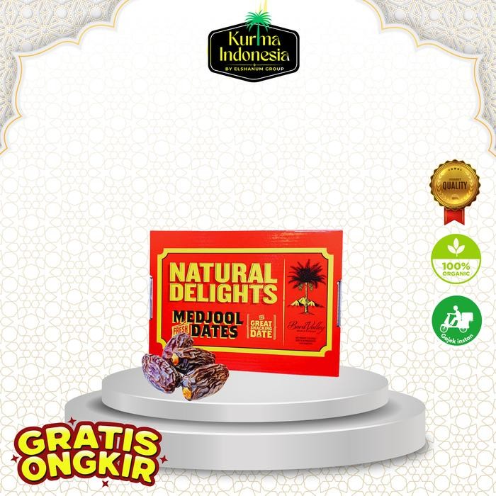 

Kurma Medjool Natural Delights 1kg Premium JUMBO Best Quality - kurma Indonesia Camilan Kering Food