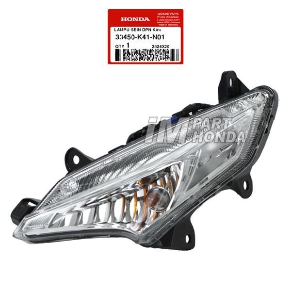 33450-K41-N01 Lampu Sein Riting Depan Kiri Plus Socket & Bohlam New Supra X 125 Fi