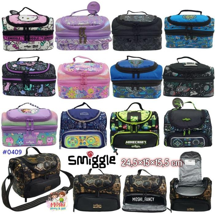 ASLI Tas Smiggle Lunch Bag / Tas Makan Smiggle Selempang / Tas Bekal Anak Smiggle Dinosaurus / Tas