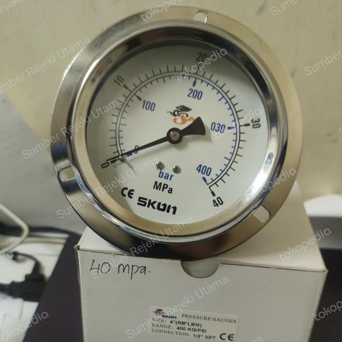 Pressure Gauge Payung SKON 4"inch / 0 - 40 mpa