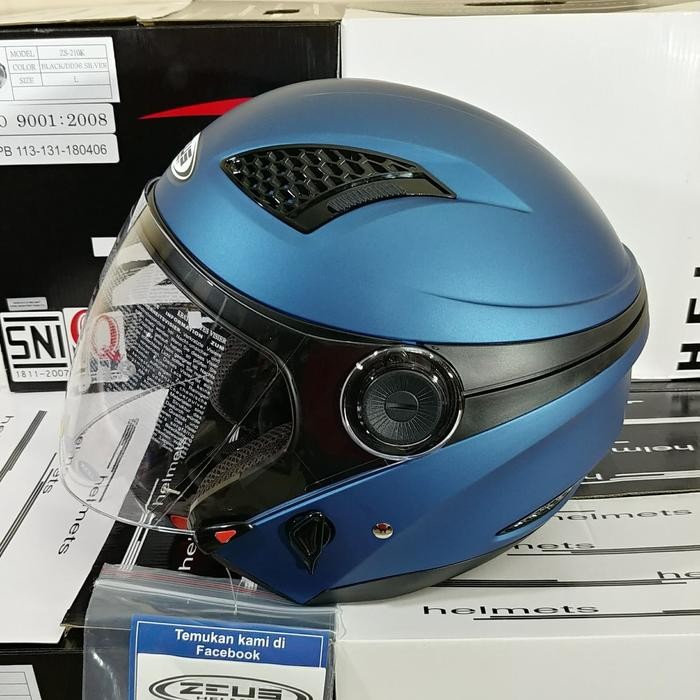 ZEUS ZS610 BLUE MATT ZS-610 BIRU DOFF HELM MOTOR MURAH NOLAN KYT