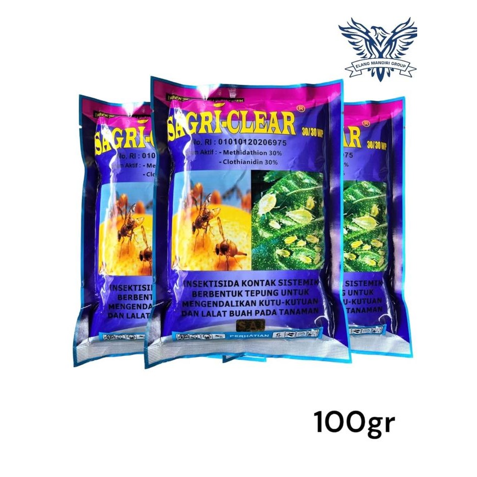 Sagri-Clear 30/30 wp 100gr Sagri Clear Insektisida Clothianidin 30% dan Methidation 30% Basmi Hama