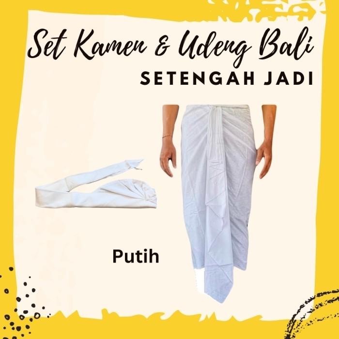 ORIGINAL Set Kn dan Udeng Bali Setengah Jadi READY STOCK