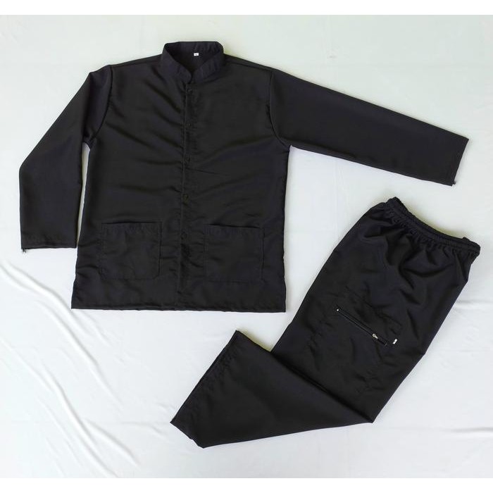 TERLARIS Stelan Baju Pangsi Dewasa/Komprang Hitam Baju ATradisional Khas Daerah/Dewasa Pria Celana