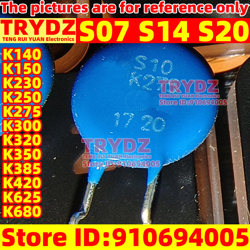 IMPORT 10-5pcs New Varistor S07 S14 S20 S07K140 S14K150 S20K230 K140 K150 K230 K250 K275 K300 K320