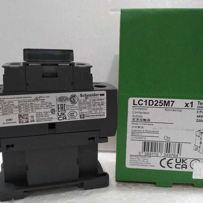 Grosir Kontaktor Schneider Lc1D25M7 220Vac 40A 3Phase/Kontaktor Schneider/Kontaktor Schneider