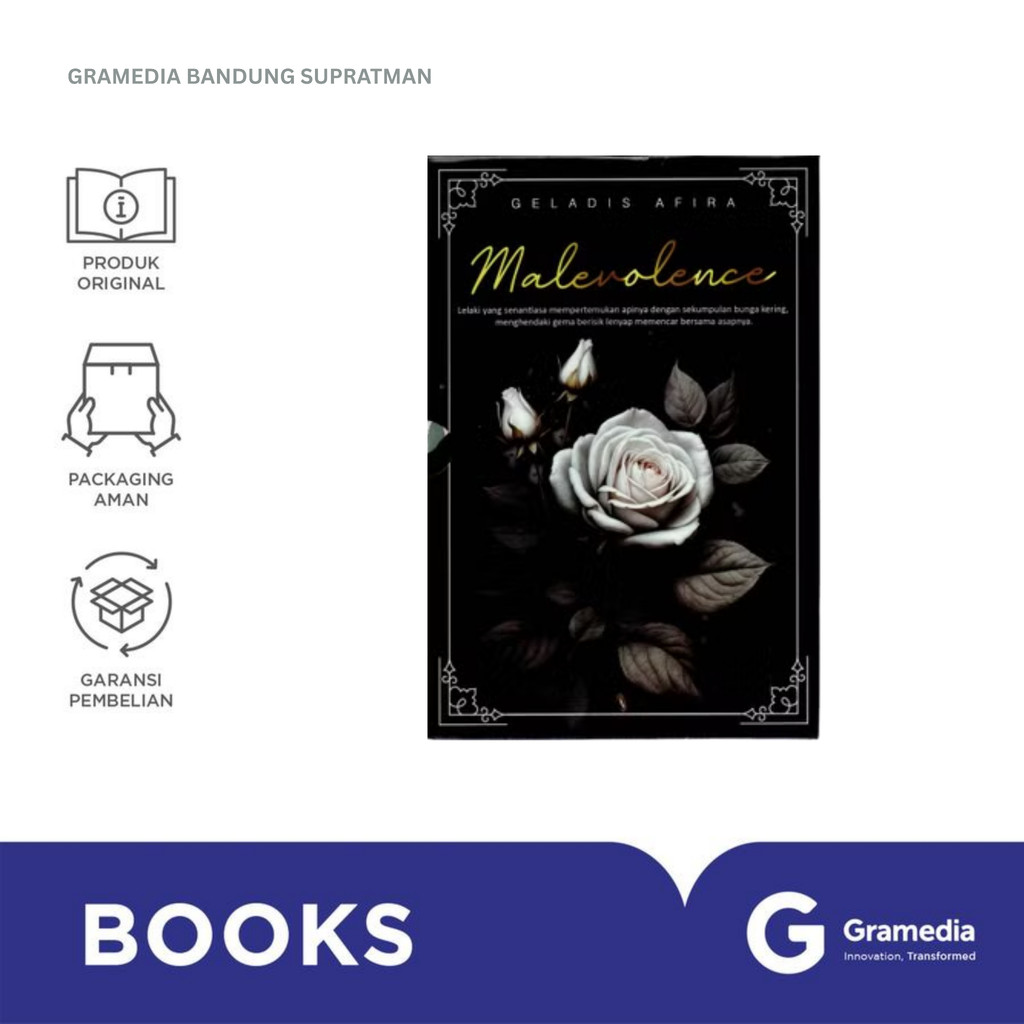 Gramedia Bandung Supratman | Buku Novel MALEVOLENCE | Buku Novel Best Seller | Buku Novel Original G