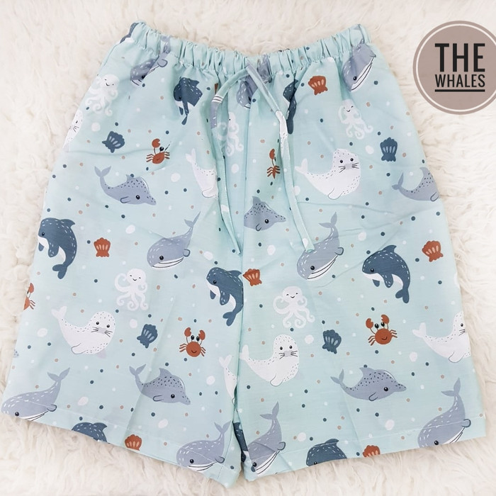 554k- Celana Pendek Selutut Katun Big Size Wanita Celana Pendek Selutut