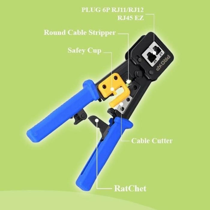 aq1a- Tang Crimping Rj45 Cat5 Cat6 Ez Ctzl2-01 Proxp Crimping Tool