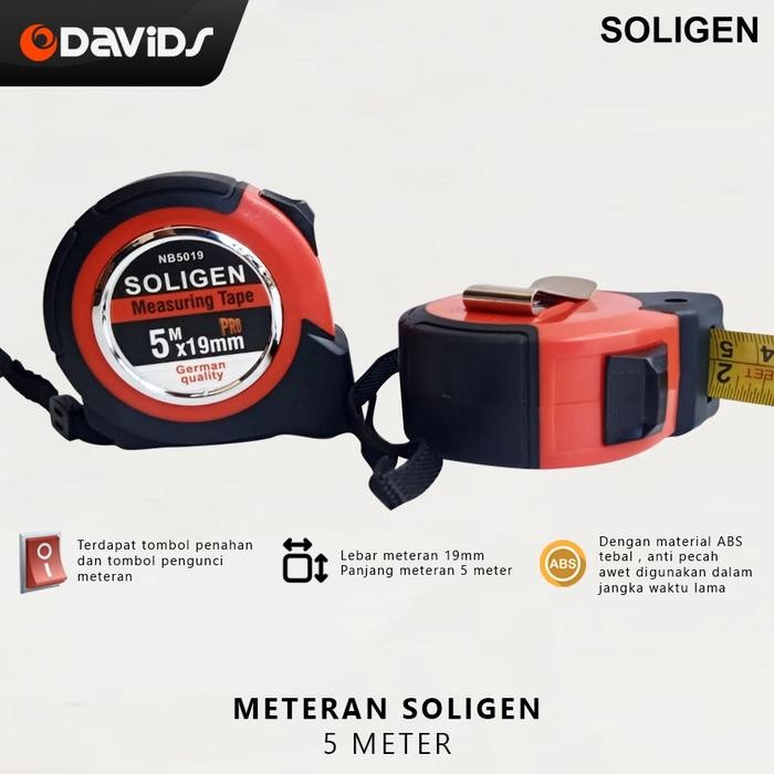 Meteran 5 Meter 5M Tukang Paling Bagus Bangunan Soligen